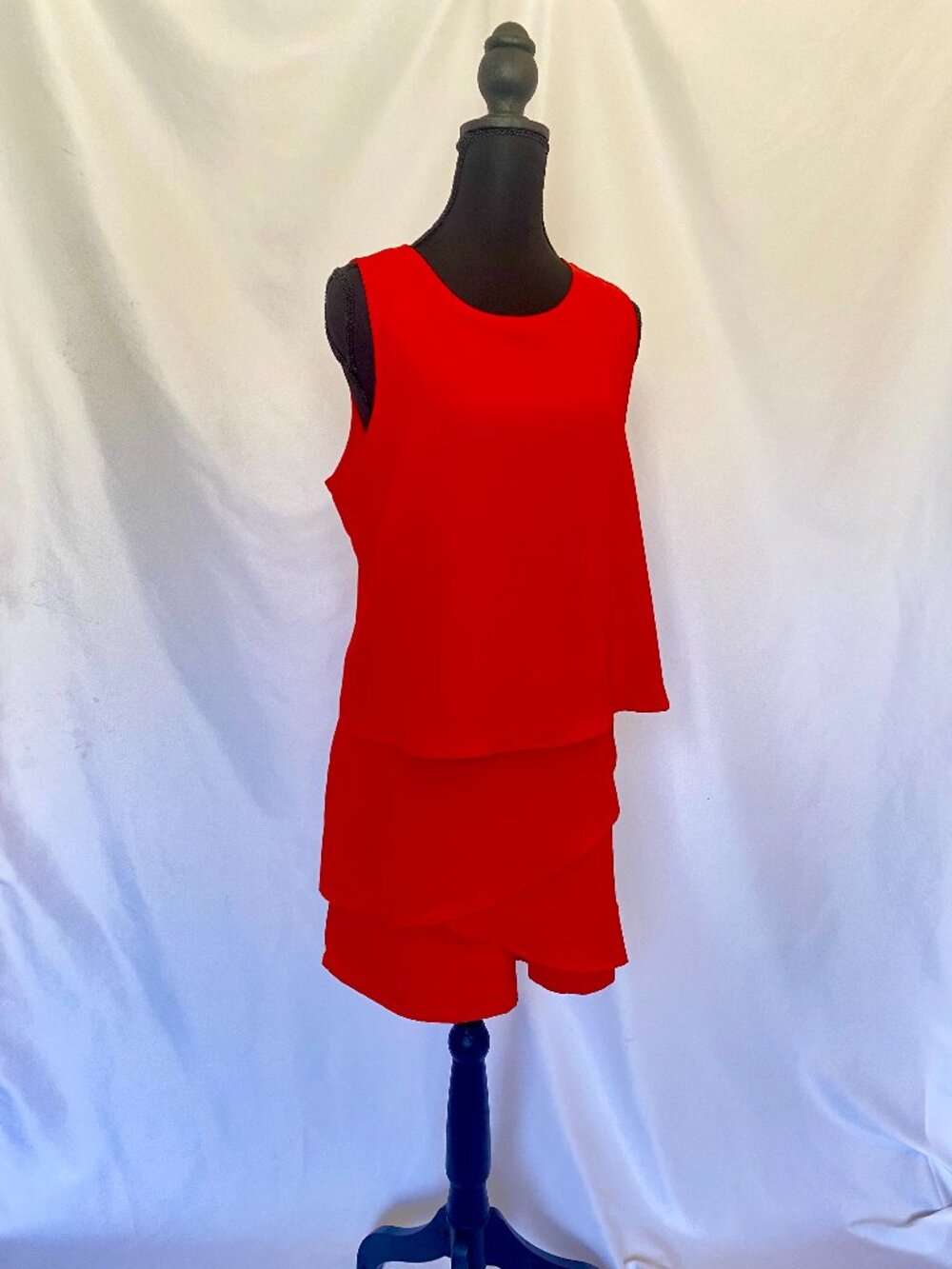 Dokotoo Red Layered Tank & Shorts Romper - Size L